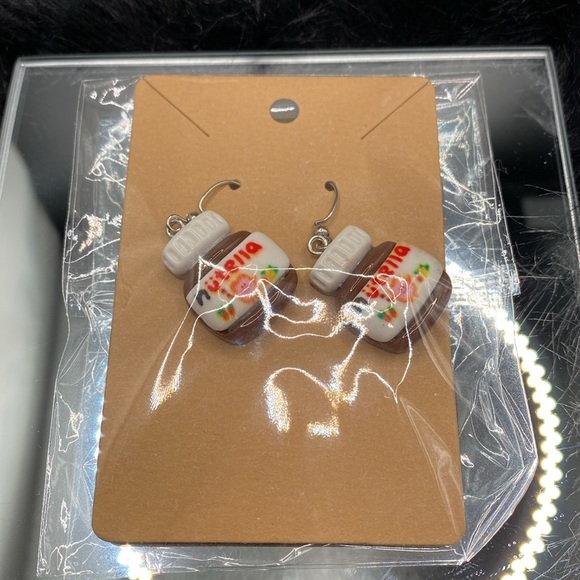 Food EARRINGS Nutella French Fries Pizza Slices Dumplings (choose 1) Nickel-Free - Picture 4 of 6